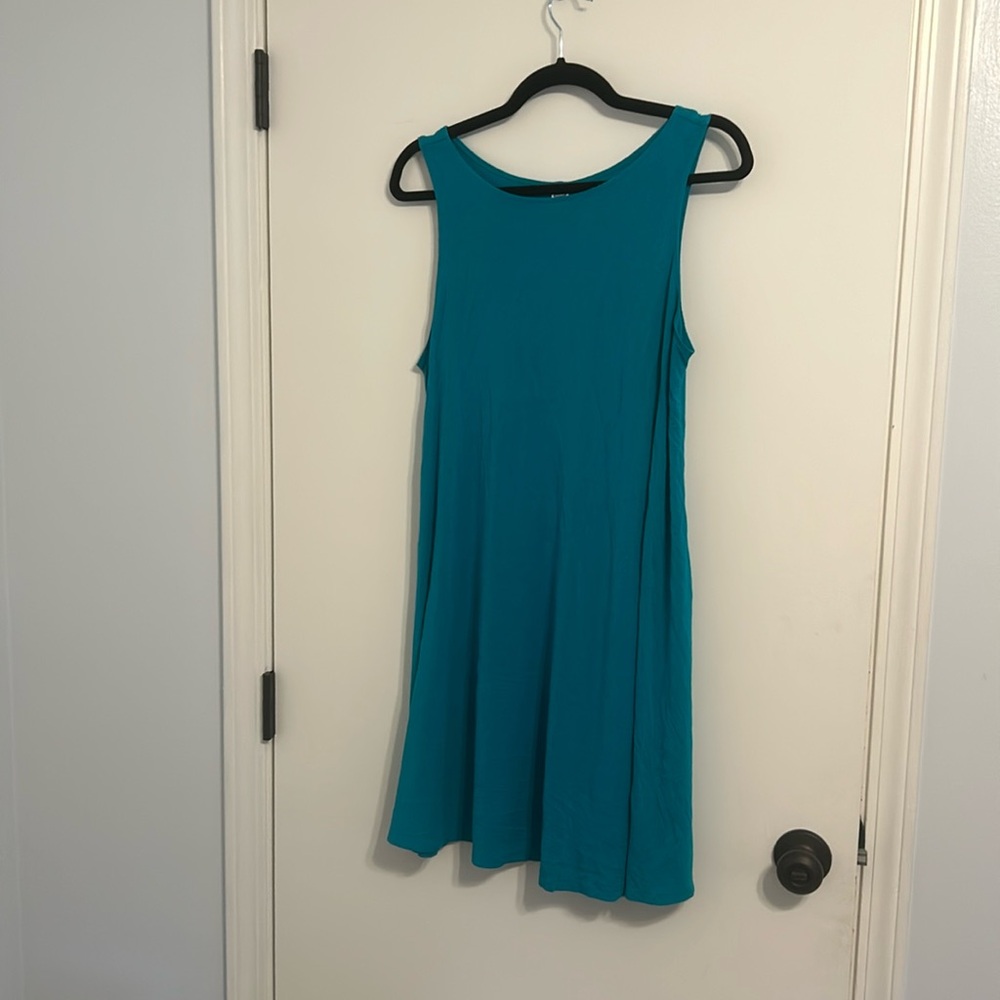 Teal tank dress